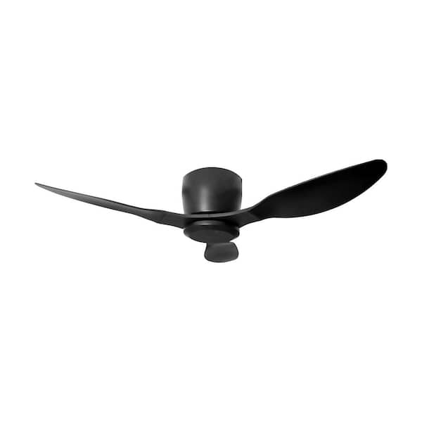 40 in. Smart Indoor/Outdoor Low Profile Black Ceiling Fan for Bedroom or Living Room