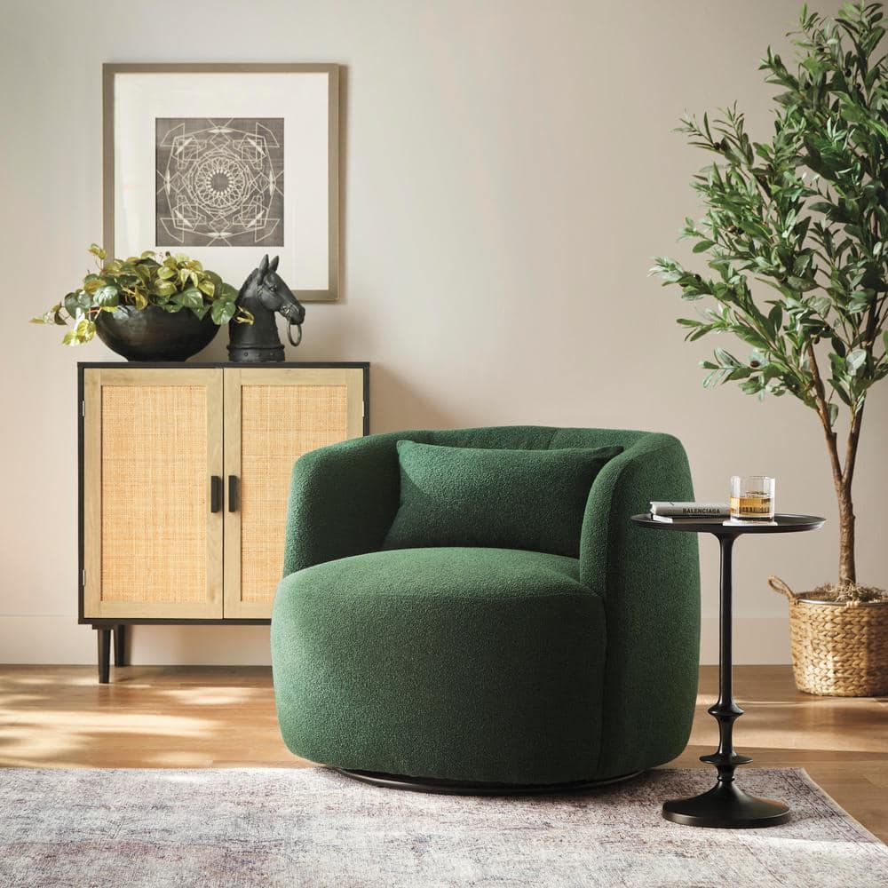 Black and Brown Wood 2-Door Freestanding Storage Cabinet