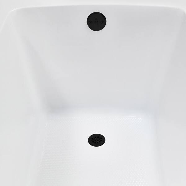 Streamline Bath N-4360-751-BL 66 x 34 Acrylic Soaking Drop-In Bathtub, Drain Included Drain Finish: Matte Black