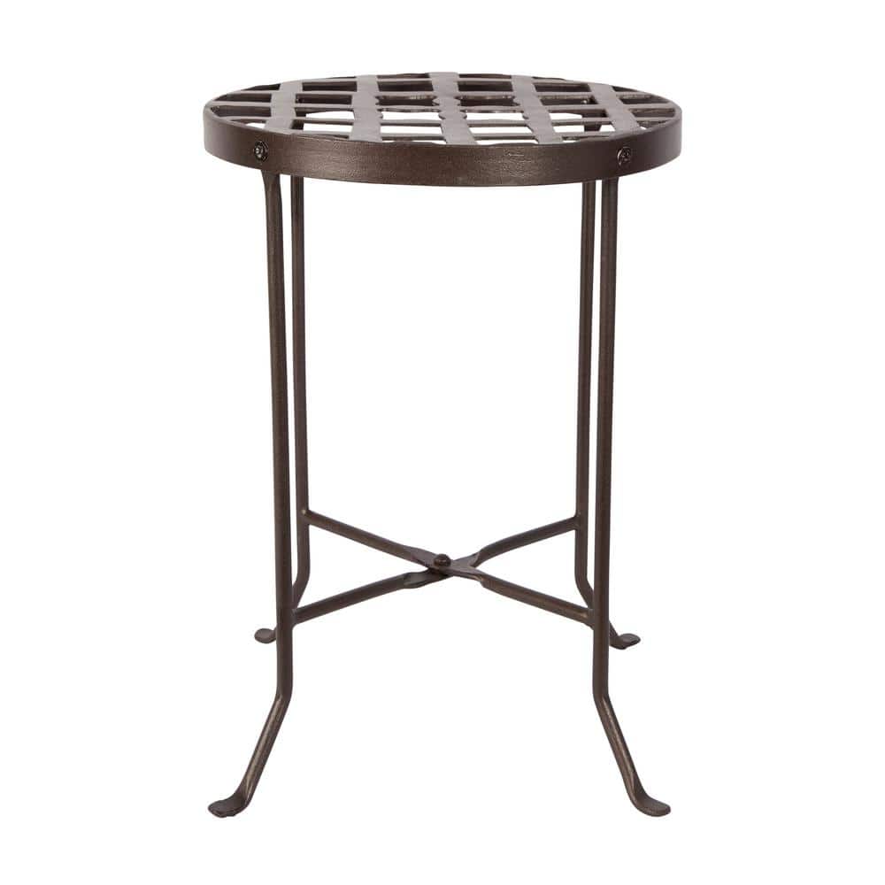 Medium Roman Bronze Wrought Iron Plant Stand