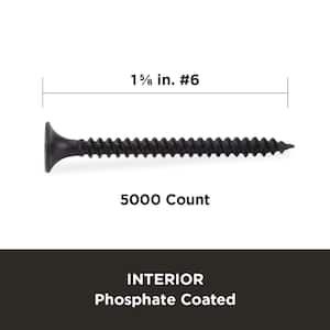 #6 1-5/8 in. ProFit Phillips Bugle-Head Fine Thread Drywall Screws (5000-Pack)