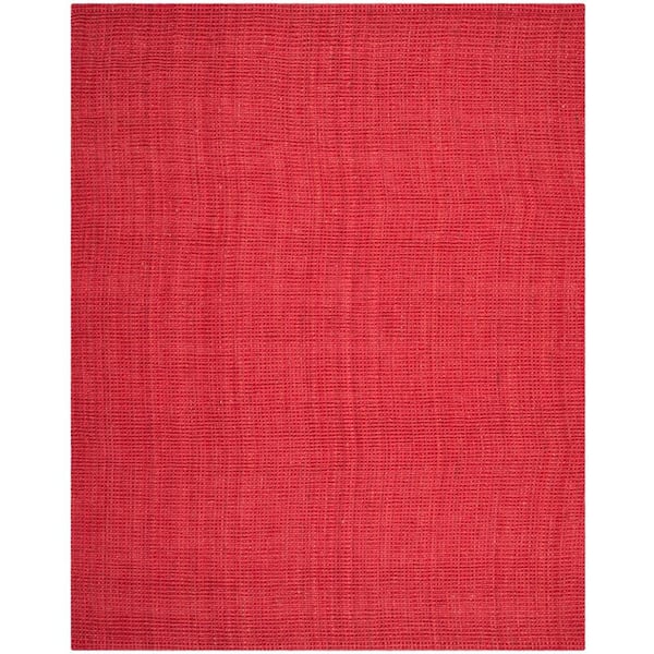 SAFAVIEH Natural Fiber Red 8 ft. x 10 ft. Solid Area Rug