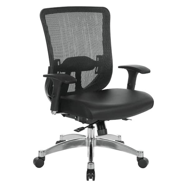 Leather Office Chair - Black - Space Seating by Office Star Products