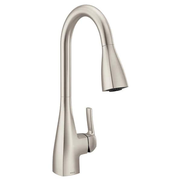 Kiran Spot Resist Stainless 17 in. H Pull Down Sprayer Kitchen Faucet with 360° Spout Swivel and Reflex and Power Clean