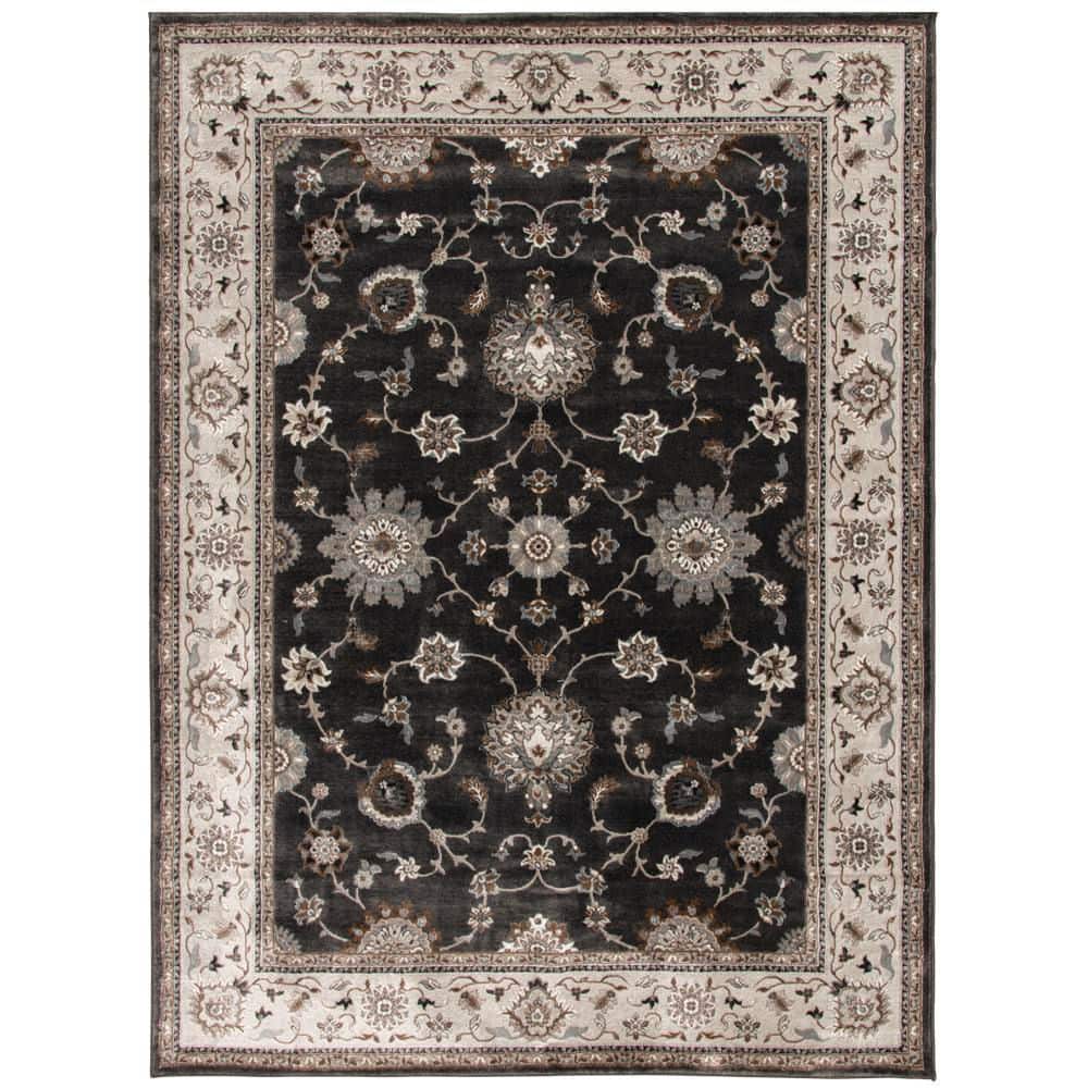 Natco Stratford Karley 7 ft. x 11 ft. Gravel/White Cap Area Rug