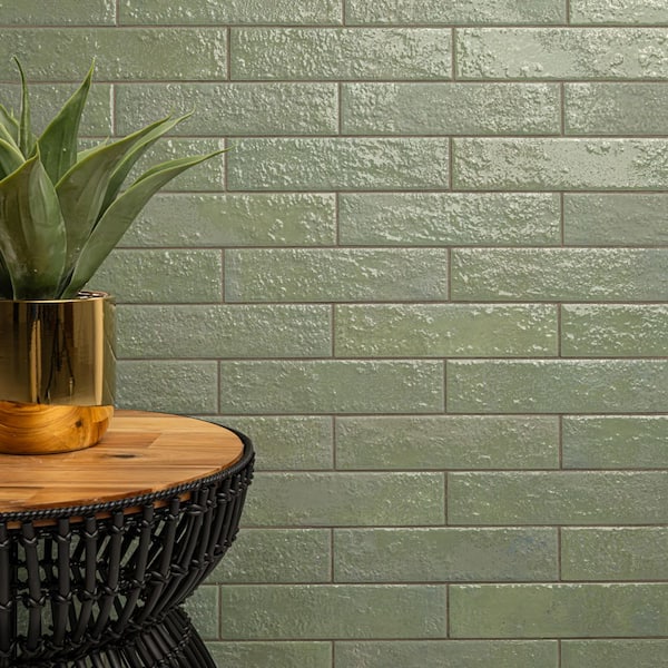 Piastrella Jade 2.5 in. x 10 in. Satin Porcelain Subway Wall Tile (8.70 sq. ft. /Case)