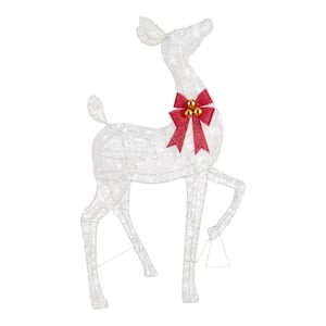 3.5 ft. Icicle Shimmer Twinkling LED Doe Holiday Yard Decoration