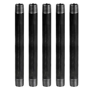 1/2 in. x 18 in. Black Steel Pipe (5-Pack)