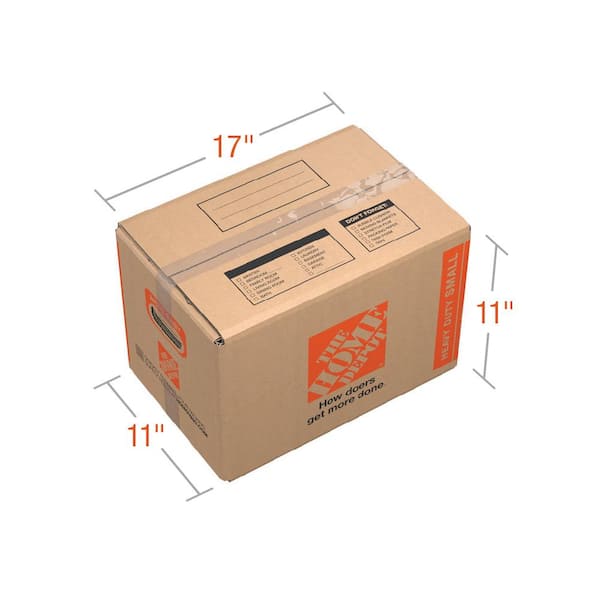 17 in. L x 11 in. W x 11 in. D Heavy-Duty Small Moving Shipping and Packing Box with Handles