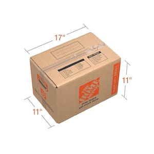 17 in. L x 11 in. W x 11 in. D Heavy-Duty Small Moving Box with Handles (10-Pack)