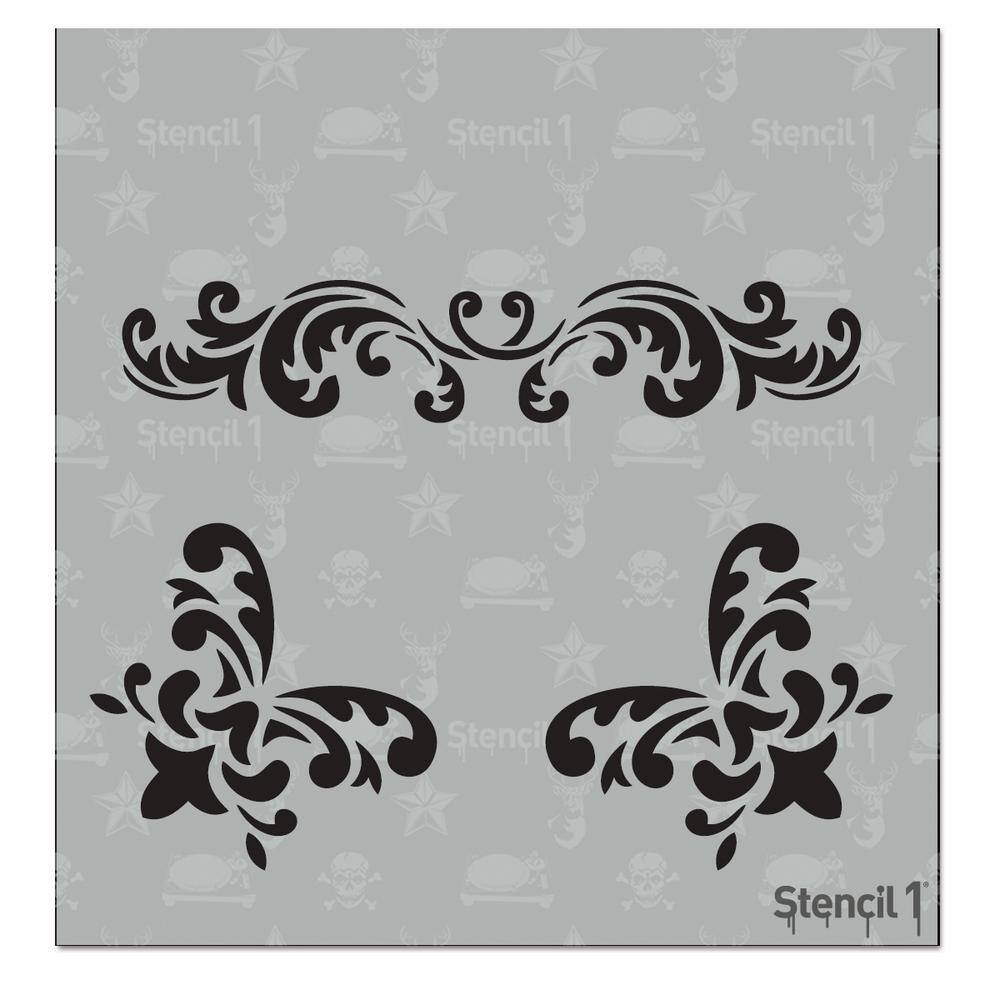 Stencil1 Flourishes 2 Small Stencil S1_01_206_S - The Home Depot