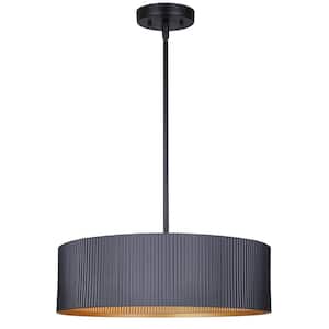 Rexton 3 Light Matte Black Modern Chandelier for Dining Rooms and Living Rooms