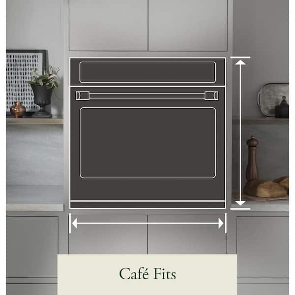 Cafe 30inch 5.0 Cu. Ft. Electric Smart French Door Wall Oven with True  European Convection & Self Clean - Matte White