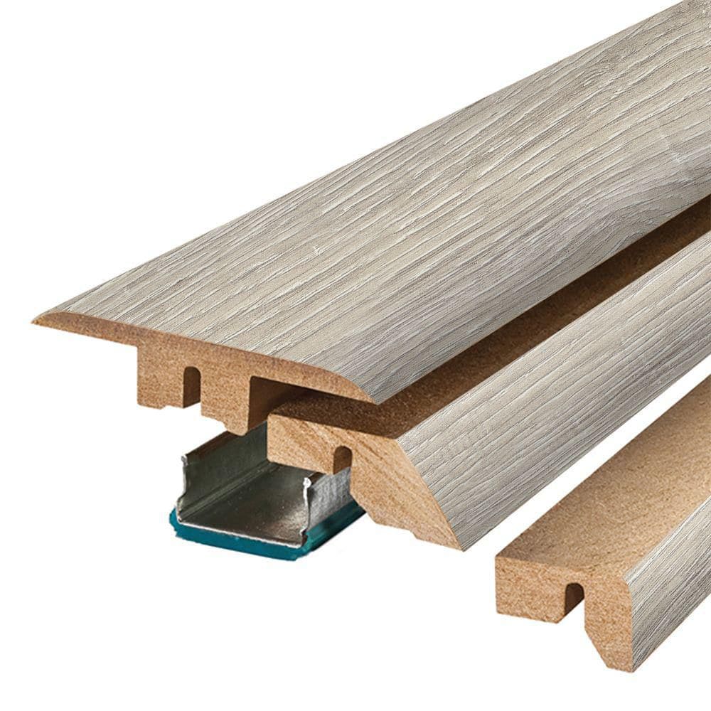 Simsbury 0.75 in. T x 2.37 in. W x 78.7 in. L Textured Wood Look Laminate Moulding/Trim 4-in-1 Molding price history on PriceWatchPro