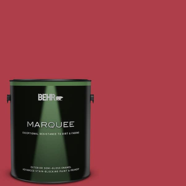 BEHR MARQUEE 1 gal. #140B-7 Frosted Pomegranate Semi-Gloss Enamel Exterior Paint & Primer