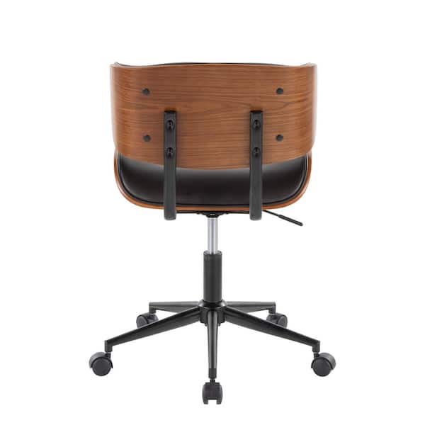 LumiSource Lombardi Faux Leather Adjustable Height Office Chair in