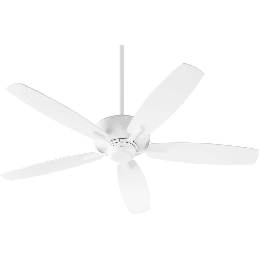 Elegant Studio White 52" Ceiling Fan with Reversible Blades and Remote