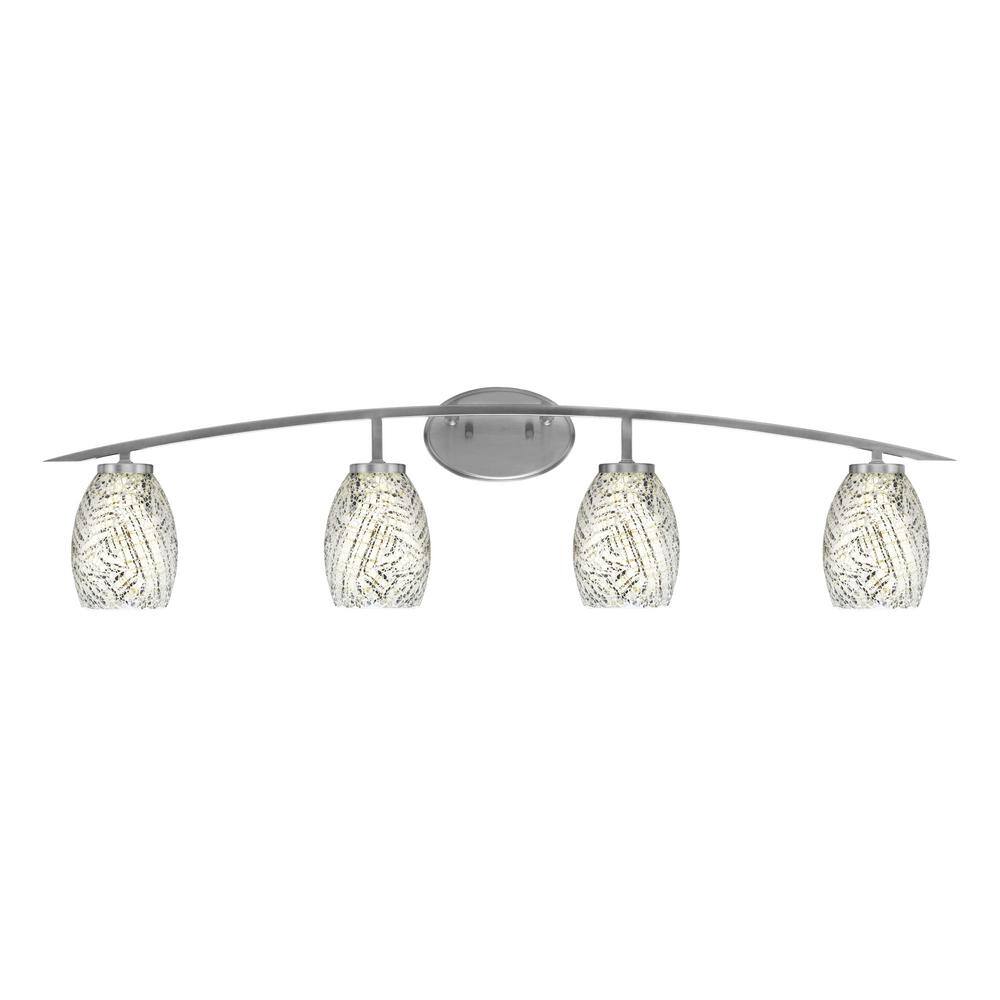 Siena 40 in. 4-Light Graphite Vanity-Light Graphite with 5 in. Natural Fusi
