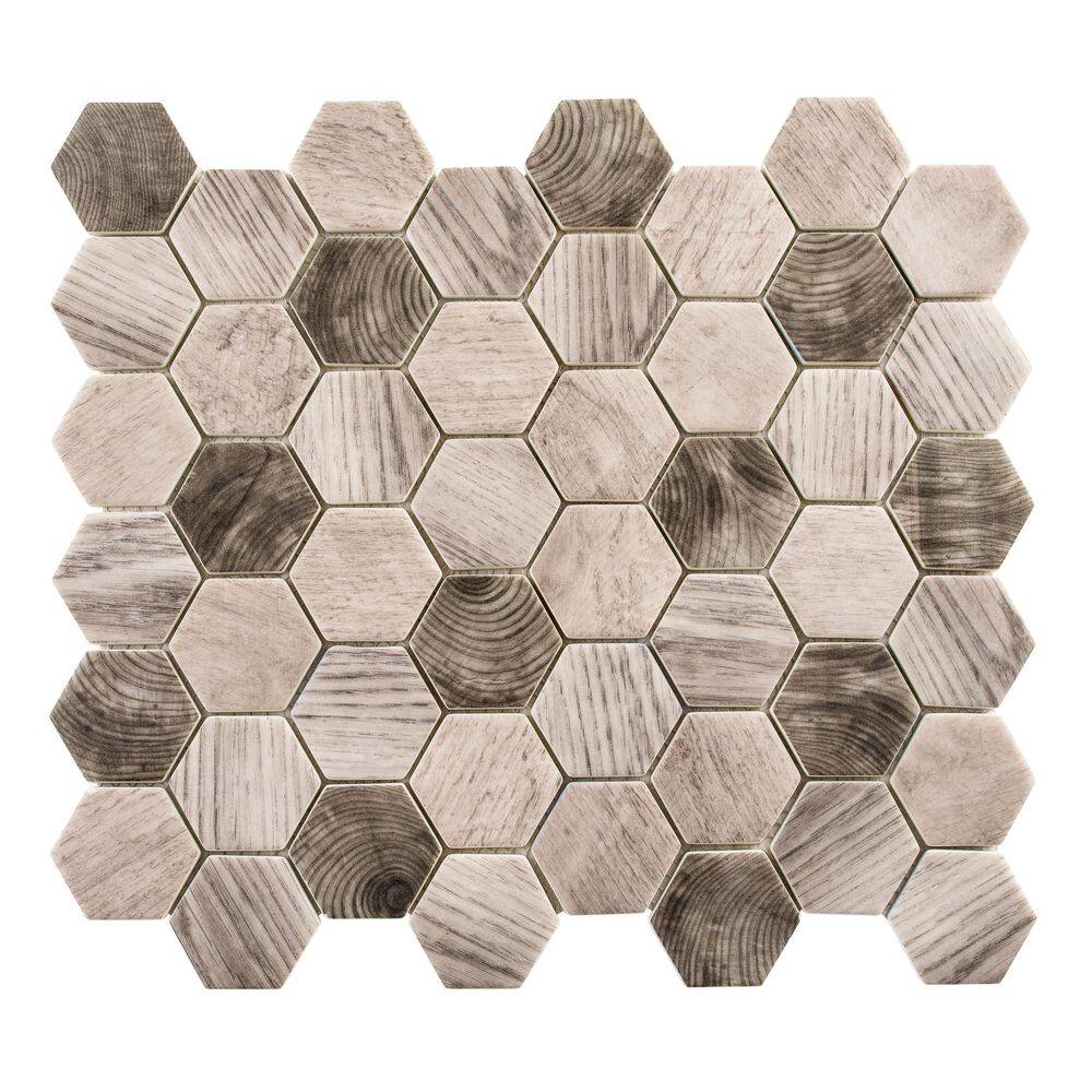 Oslo 4x8 Matte Glass Honeycomb Mosaic Tile Sample