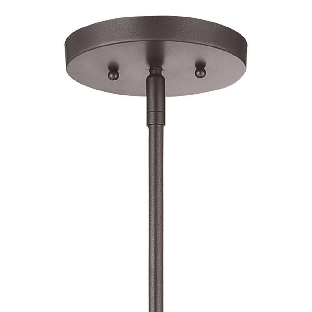 Smoked Iron Mini Pendant with Etched White Glass Shade