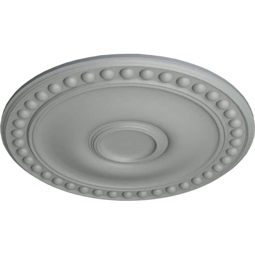 Primed White Urethane Foster Ceiling Medallion, 19 1/8" Diameter
