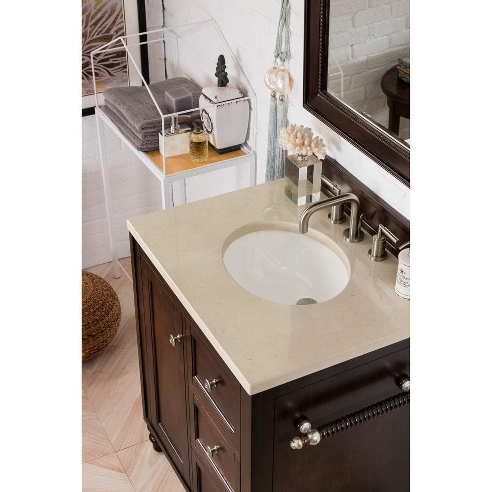 James Martin Vanities 30 in. Single Bath Vanity in Burnished Mahogany