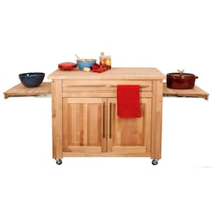 Catskill Natural Kitchen Island with Pull Out Leaves
