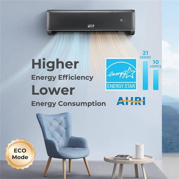 12000 BTU 1-Ton Mini Split Air Conditioner and Heater with Heat Pump