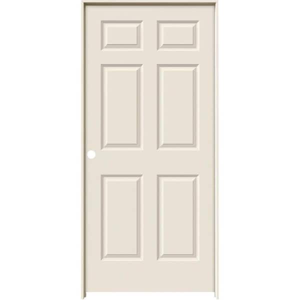 JELD-WEN 36 in. x 80 in. Colonist Primed Right-Hand Smooth Solid Core Molded Composite MDF Single Prehung Interior Door