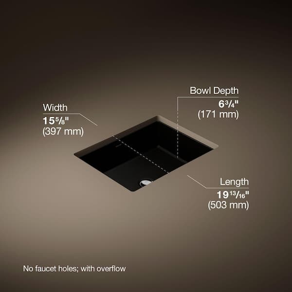 KOHLER Verticyl 19.8 in. x 15.63 in. Undermount Bathroom Sink in