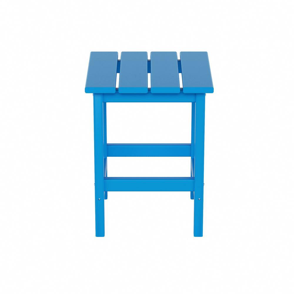 Pacific Blue 3-Piece Outdoor Adirondack Coffee and Side Table Set