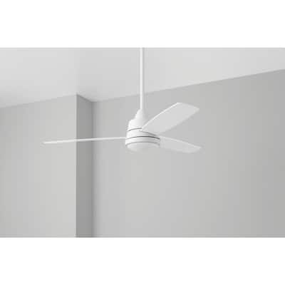 Caprice 52 in. Integrated LED Indoor Matte White Ceiling Fan with Light Kit and Remote Control