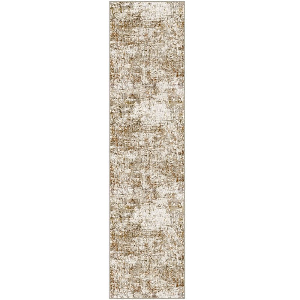 Rainbow Brown 2 ft. x 8 ft. Washable Modern Abstract Runner Rug price history on PriceWatchPro