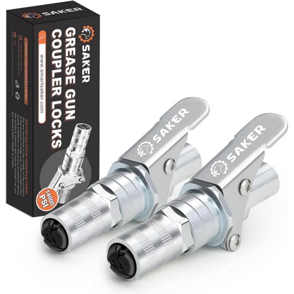 Quick Release Locking Grease Gun Coupler (2-Packs)