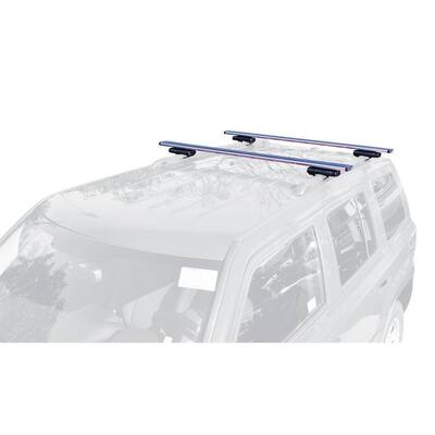 165 lbs. Capacity 60 in. Locking Aluminum Roof Bars for Vehicles with Raised Factory Rood Rails