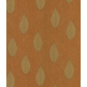 Leaf Toss Copper Wallpaper Sample