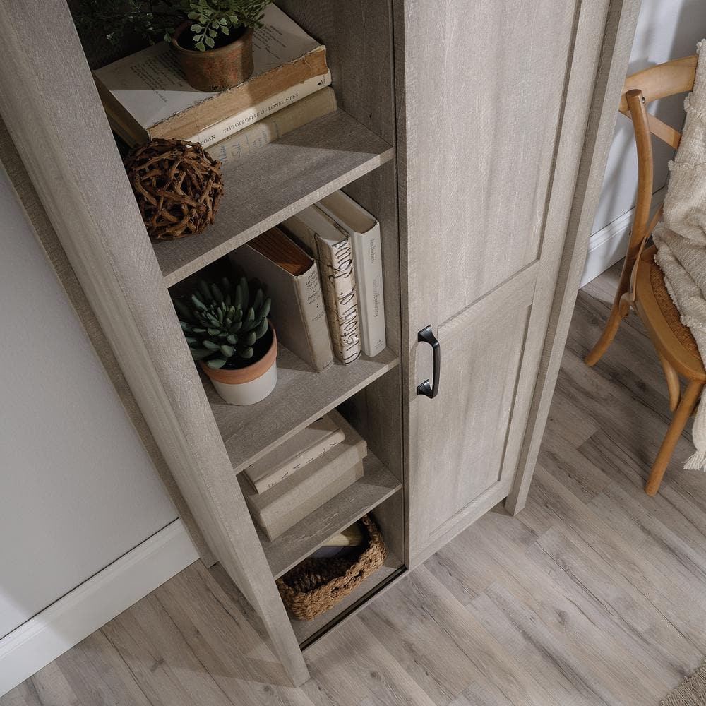 Spring Maple Adjustable Shelving Sliding Door Storage Cabinet