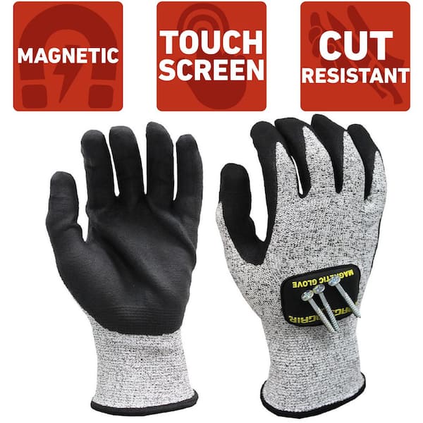 MagnoGrip Extra-Large Cut Resistant Magnetic Gloves with Touchscreen Technology