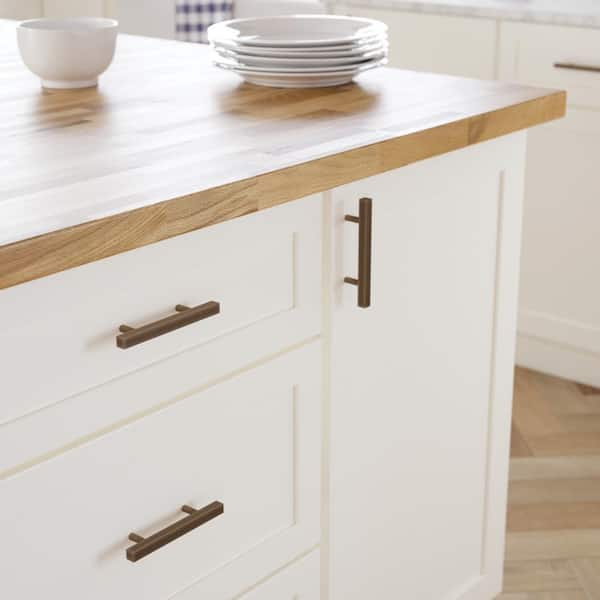 Square Bar 3 in. (76 mm) Modern Matte Bronze Cabinet Handle Drawer Pull