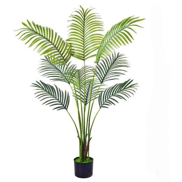 INNOBULE 47.24 in. Artificial Areca Palm Plant, Faux Decorative Plant in Nursery Pot