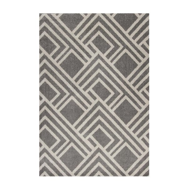HomeRoots Gray 5 ft. x 8 ft. Woven Polypropylene Rectangle Indoor/Outdoor Area Rug