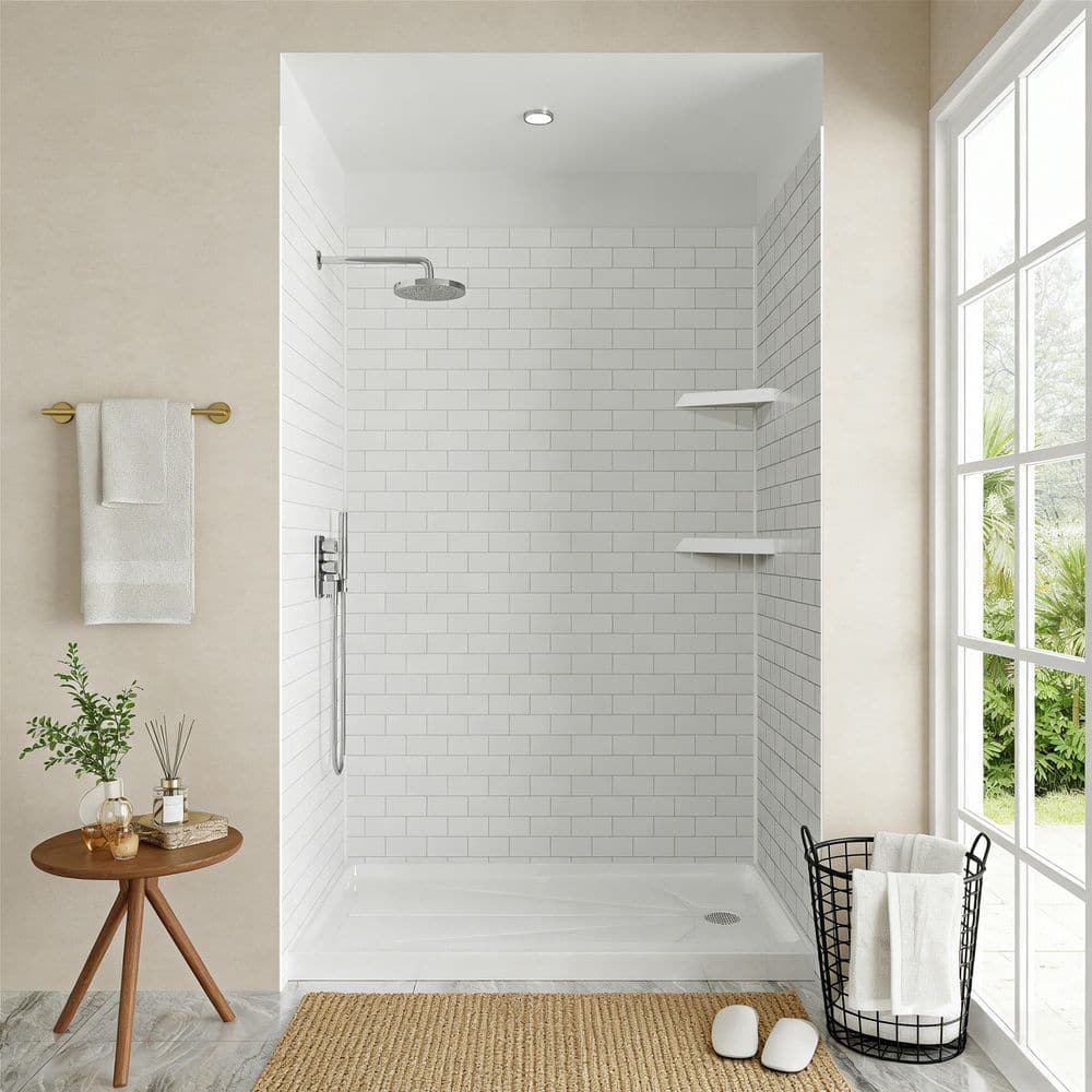 ishower X Title 60 in. x 36 in. x 96 in. 3-Piece Acrylic Full Shower ...