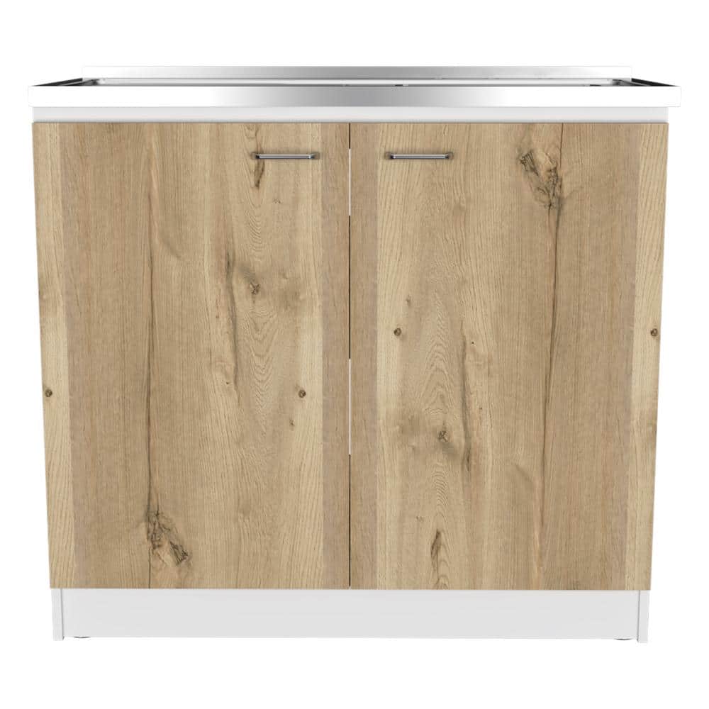 Freestanding Utility Sink Cabinet With Integrated LED Illuminated Bathroom Mirror price history on PriceWatchPro