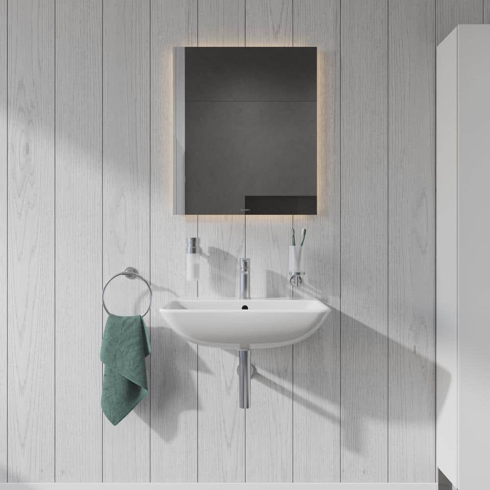 Starck Modern 24" White Ceramic Wall-Mount Bathroom Sink