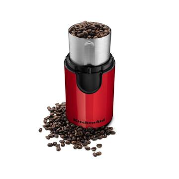 KitchenAid 7 oz. Empire Red Coffee Grinder with Stainless Steel Blade BCG111ER