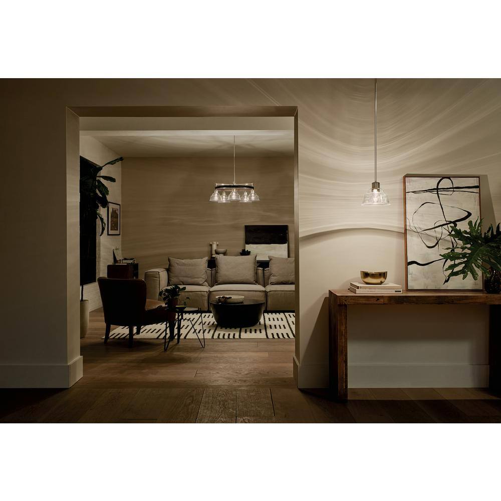 Eastmont 5-Light Polished Nickel Chandelier with Clear Glass