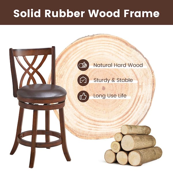 Mackin wooden swivel bar & counter stool discount