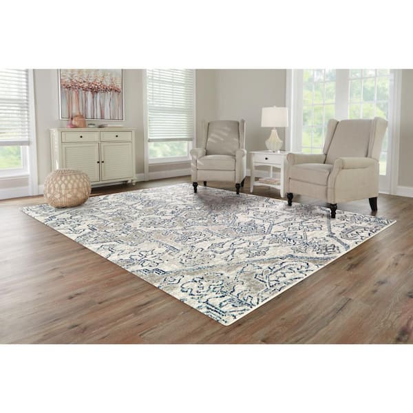 Rosehill Gray 4 ft. x 6 ft. Traditional Area Rug