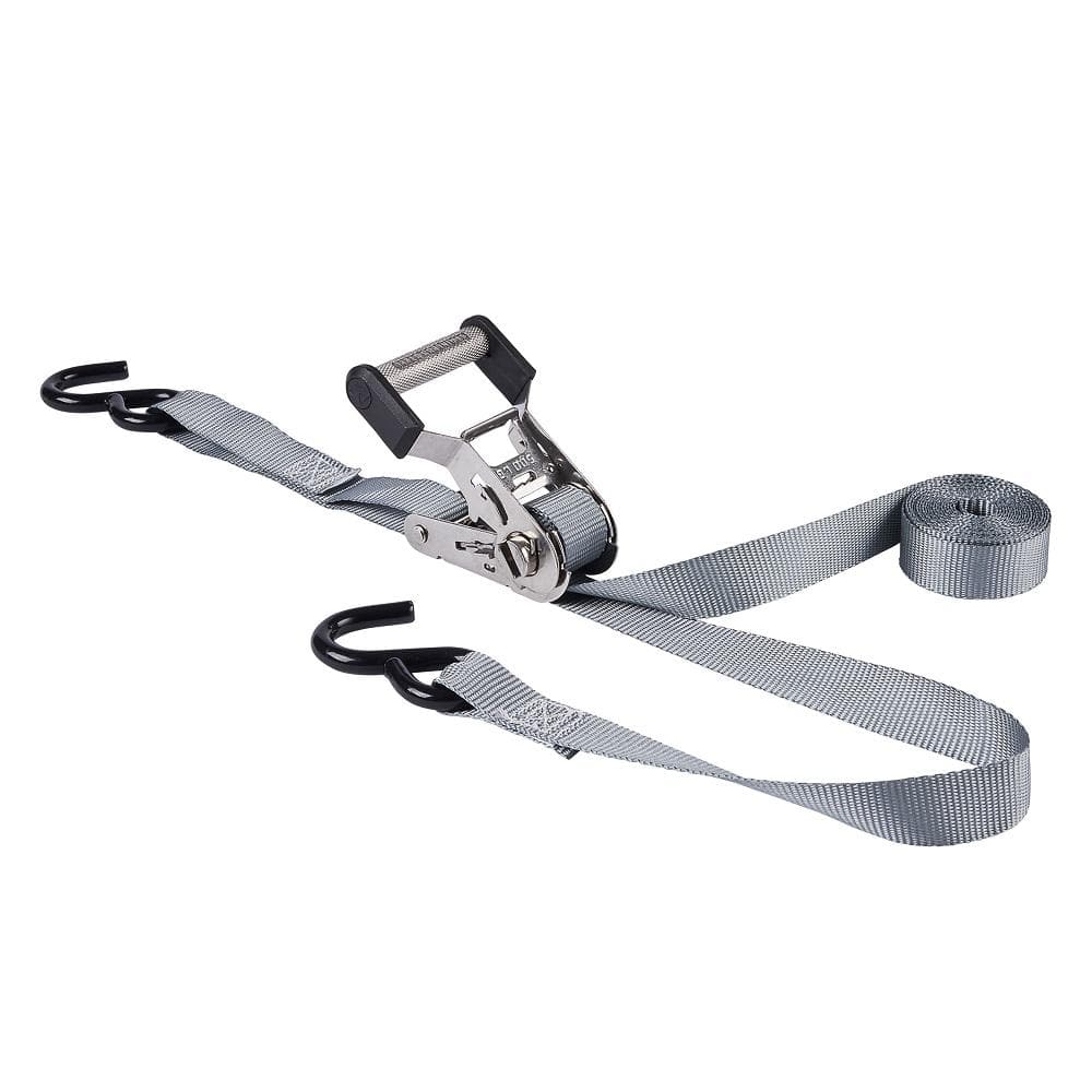 Stainless Steel Ratchet Tie-Down Strap 12 ft. x 1 in. 500 lbs. (2-Pack) price history on PriceWatchPro