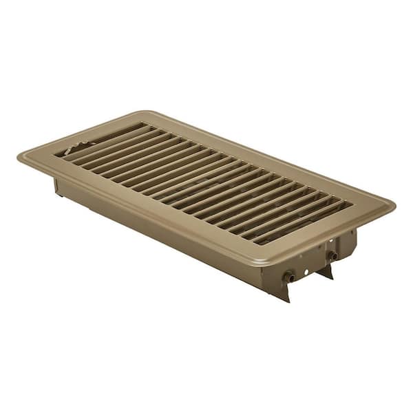 4 x 10 in. Floor Registers 6-Pack Vent Grilles HVAC Heavy-Duty Walkable Iron Floor Vents, Adjustable Air Vents Deflector